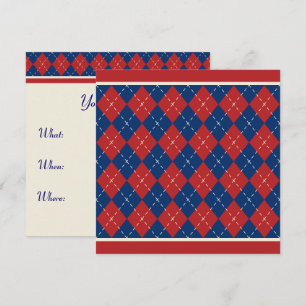 Patriotic Argyle Invitation