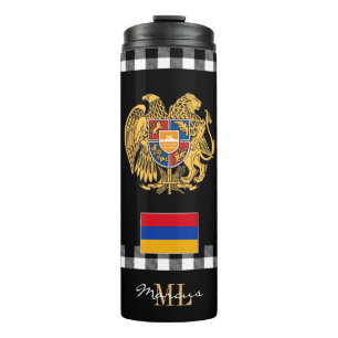 Patriotic Armenia travel Mug, Armenian Flag Thermal Tumbler