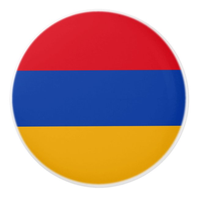 Patriotic Armenian Flag Ceramic Knob (Front)
