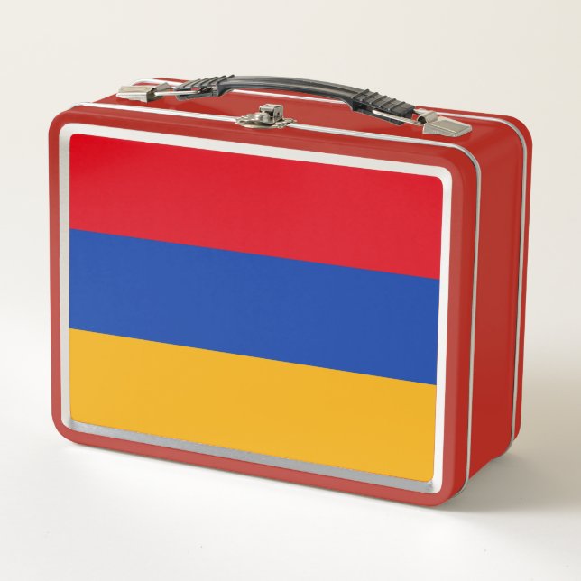 Patriotic Armenian Flag Metal Lunch Box (Front)