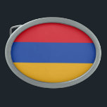 Patriotic Armenian Flag Oval Belt Buckle<br><div class="desc">The national flag of Armenia.</div>