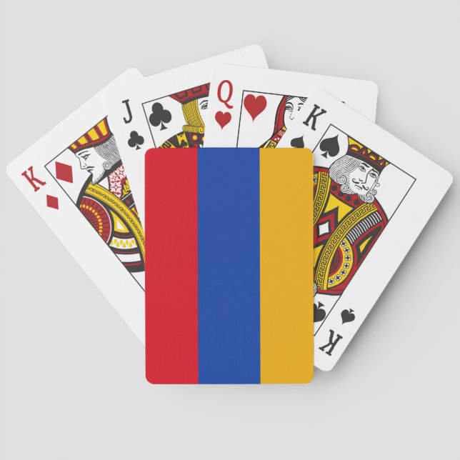 Patriotic Armenian Flag Playing Cards (Back)