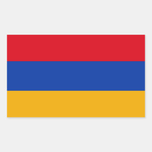 Patriotic Armenian Flag Rectangular Sticker