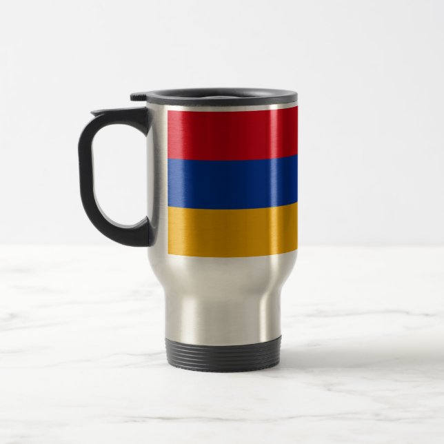 Patriotic Armenian Flag Travel Mug (Left)