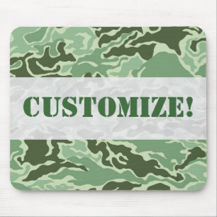 Patriotic Army Custom Green Camouflage Designs Mouse Mat