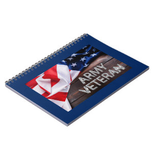 Patriotic “Army Veteran” Notebook