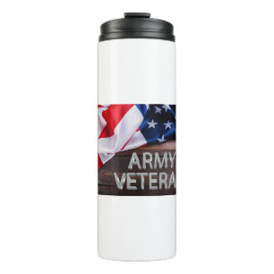 Patriotic “Army Veteran” Thermal Tumbler