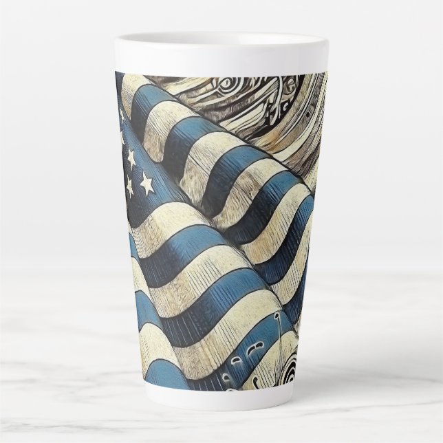 Patriotic Artistry Latte Mug (Front)