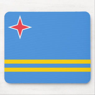 Patriotic Aruba Flag Mouse Mat