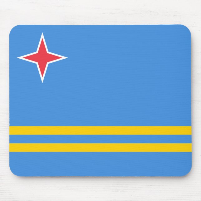 Patriotic Aruba Flag Mouse Mat (Front)