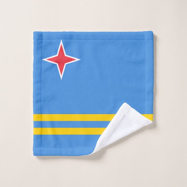 Patriotic Aruba Flag Wash Cloth (Wash Cloth)