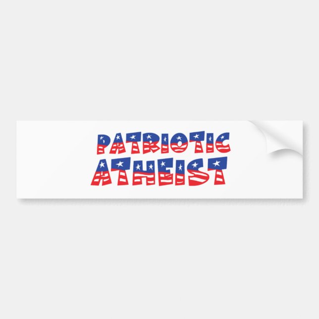 Patriotic Atheist Bumper Sticker (Front)