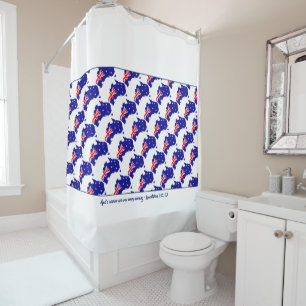 Patriotic AUSTRALIA FLAG Customised Scripture Shower Curtain