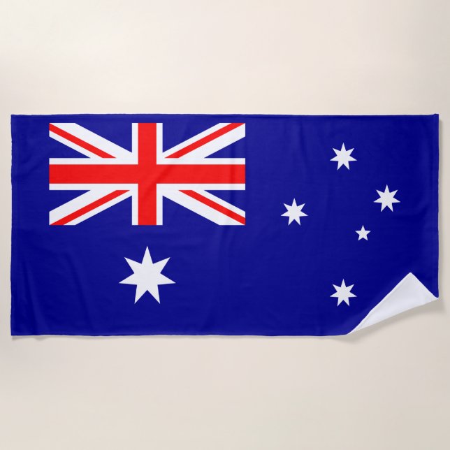 Patriotic Australian Flag Beach Towel (Front)