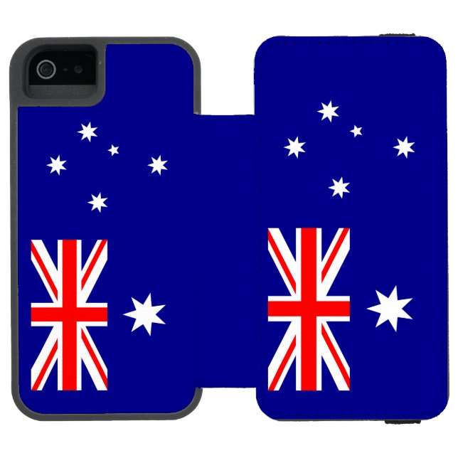 Patriotic Australian Flag Incipio iPhone Wallet Case (Folio Open)