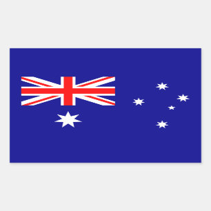 Patriotic Australian Flag Rectangular Sticker