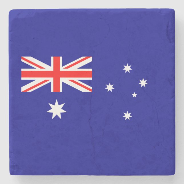 Patriotic Australian Flag Stone Coaster (Front)