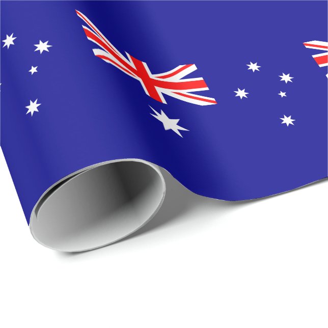 Patriotic Australian Flag Wrapping Paper (Roll Corner)