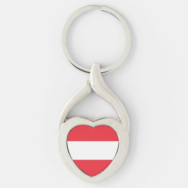 Patriotic Austrian Flag Key Ring (Front)