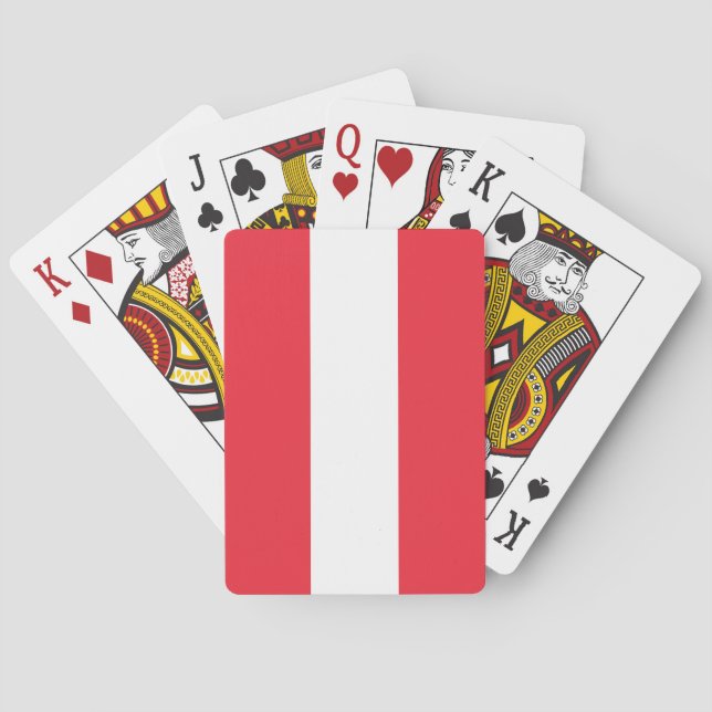 Patriotic Austrian Flag Playing Cards (Back)