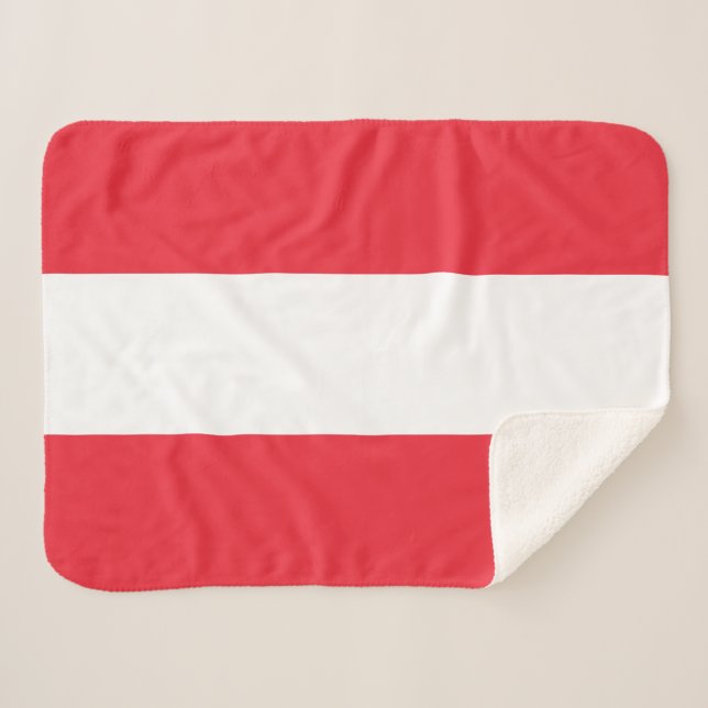 Patriotic Austrian Flag Sherpa Blanket (Front (Horizontal))