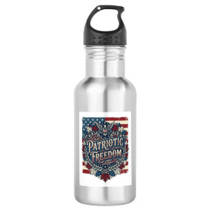 Patriotic Autumn Leaves Vector Graphic Tee 532 Ml Water Bottle