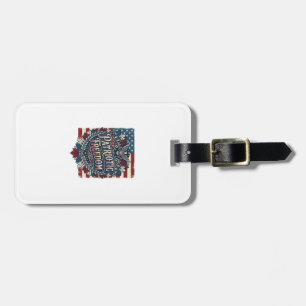 Patriotic Autumn Leaves Vector Graphic Tee Luggage Tag