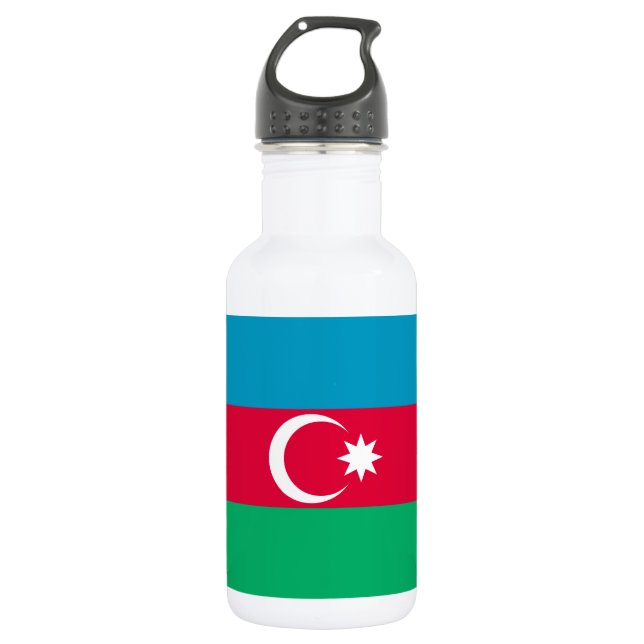 Patriotic Azerbaijan Flag 532 Ml Water Bottle (Front)