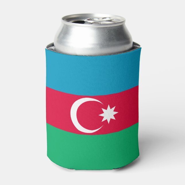 Patriotic Azerbaijan Flag Can Cooler (Can Front)