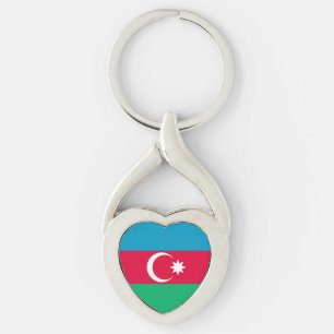 Patriotic Azerbaijan Flag Key Ring