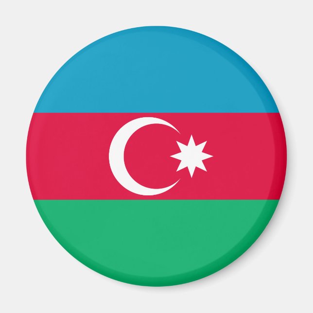 Patriotic Azerbaijan Flag Magnet (Front)