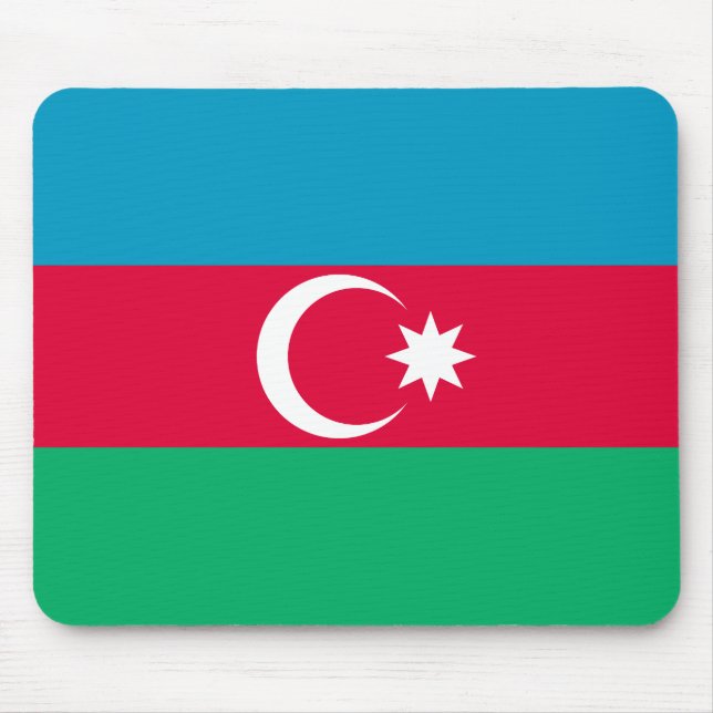 Patriotic Azerbaijan Flag Mouse Mat (Front)