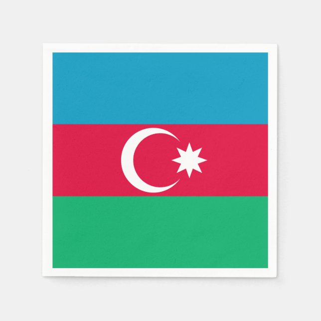 Patriotic Azerbaijan Flag Napkin (Front)