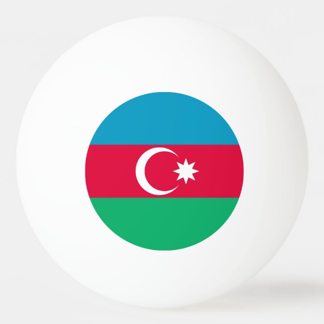 Patriotic Azerbaijan Flag Ping Pong Ball (Front)