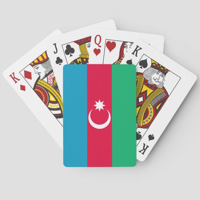 Patriotic Azerbaijan Flag Playing Cards (Back)