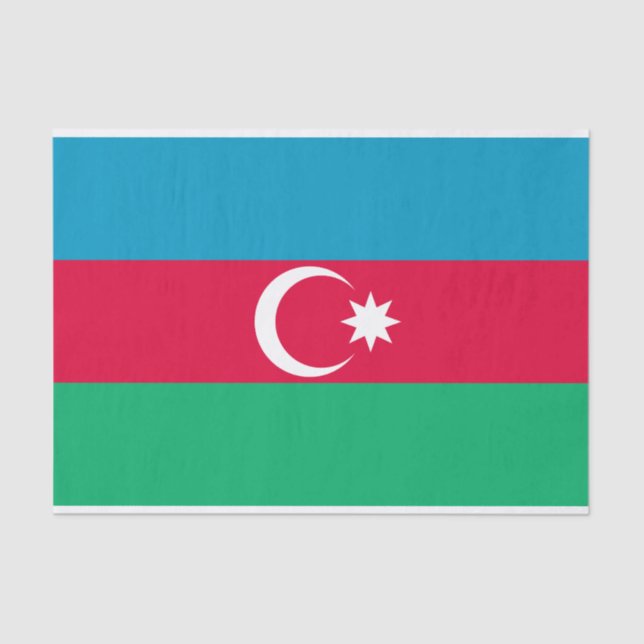 Patriotic Azerbaijan Flag Tissue Paper (Front)