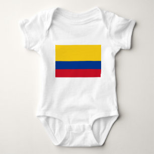Patriotic baby bodysuit with flag Colombia