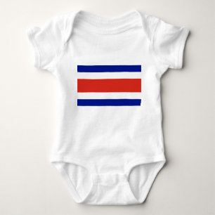 Patriotic baby bodysuit with flag Costa Rica