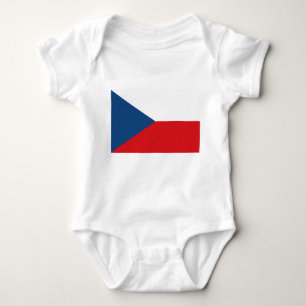 Patriotic baby bodysuit with flag Czechia