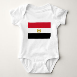Patriotic baby bodysuit with flag Egypt
