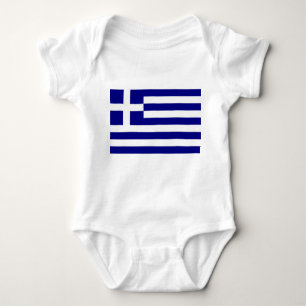 Patriotic baby bodysuit with flag Greece