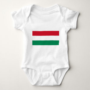 Patriotic baby bodysuit with flag Hungary