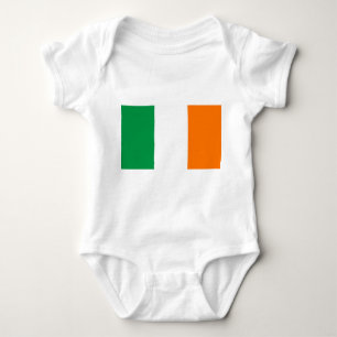 Patriotic baby bodysuit with flag Ireland