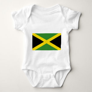 Patriotic baby bodysuit with flag Jamaica