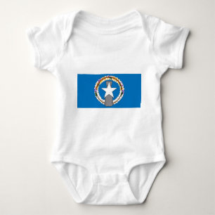 Patriotic baby bodysuit with flag Northern Mariana