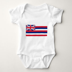 Patriotic baby bodysuit with flag of Hawaii