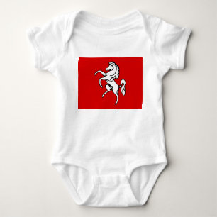 Patriotic baby bodysuit with flag of Kent County