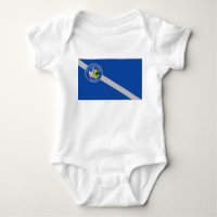 Patriotic baby bodysuit with flag of Las Vegas
