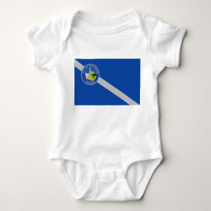 Patriotic baby bodysuit with flag of Las Vegas