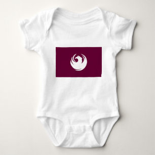 Patriotic baby bodysuit with flag of Phoenix City